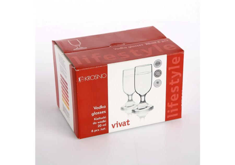 Zdjęcie: Komplet 6 kieliszków wódka Vivat 20 ml KROSNO