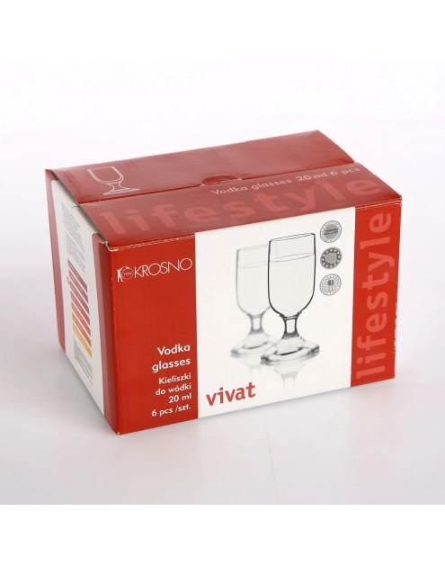 Zdjęcie: Komplet 6 kieliszków wódka Vivat 20 ml KROSNO