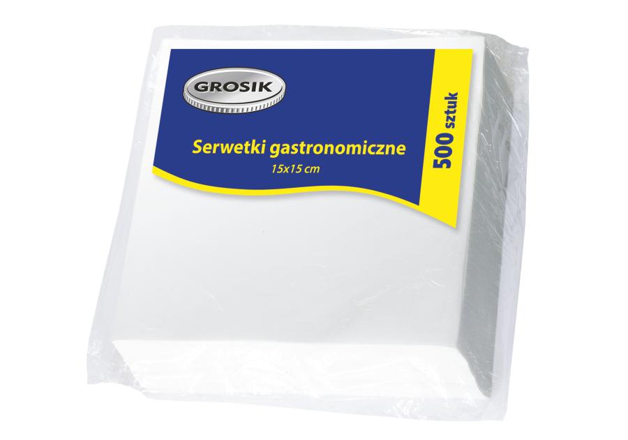 Zdjęcie: Serwetki gastronomiczne gładkie 15x15 cm - 500 szt. GROSIK