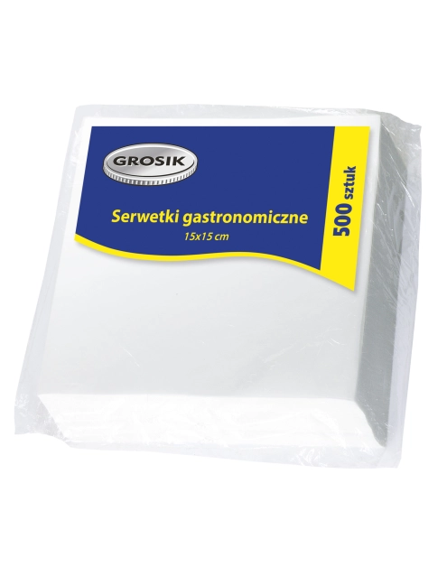 Zdjęcie: Serwetki gastronomiczne gładkie 15x15 cm - 500 szt. GROSIK