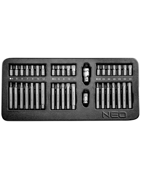 Zdjęcie: Końcówki wkrętakowe 30-75 mm, zestaw 40 sztuk, wkładka NEO