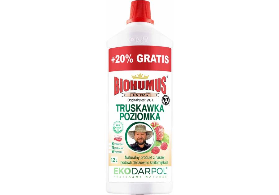 Zdjęcie: Nawóz Biohumus Extra Truskawka poziomka 1 L + 20% gratis EKODARPOL