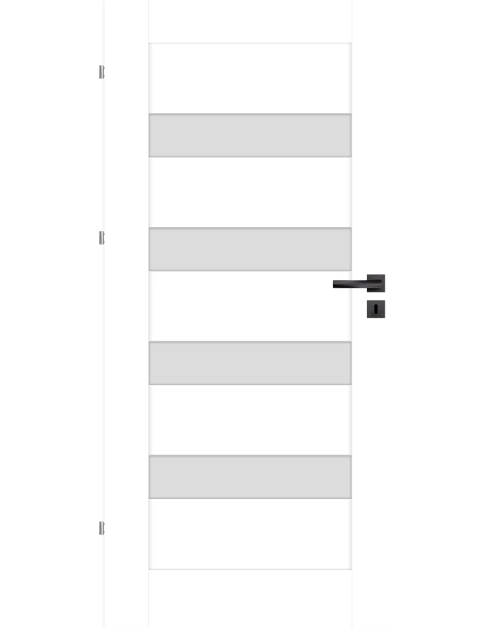 Zdjęcie: Drzwi wewnętrzne Efez 70L biały, mleczna szyba, pokój NAWADOOR