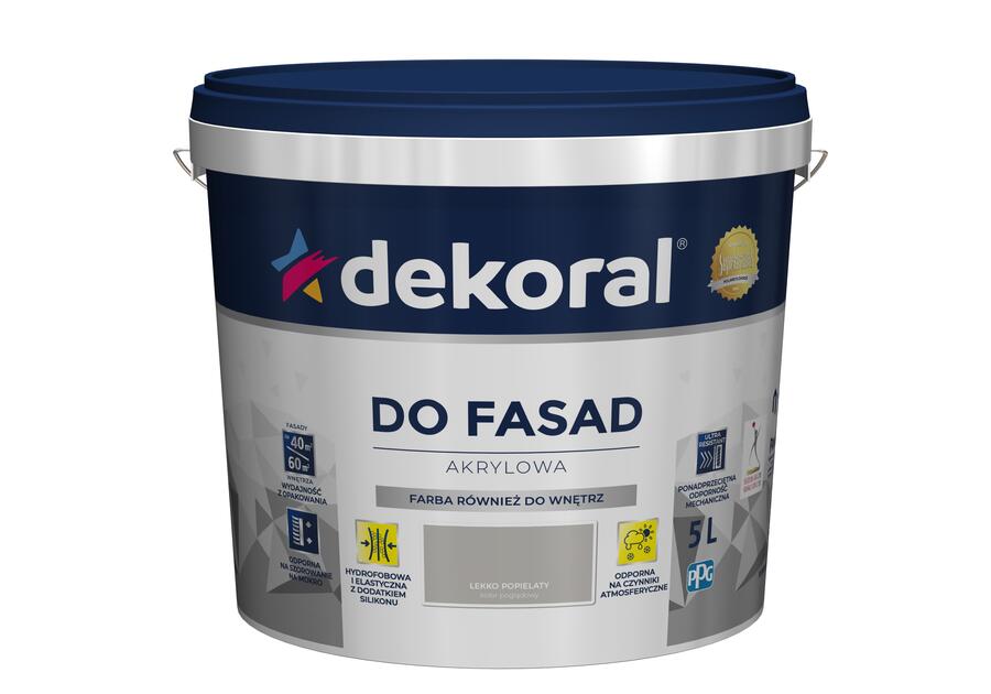 Zdjęcie: Farba fasadowa lekko popielaty 5 L Polinit DEKORAL