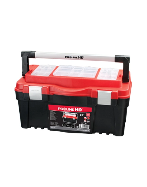 Zdjęcie: Skrzynka narzędziowa z uchwytem aluminiowym 22, 550x267x277 mm PROLINE