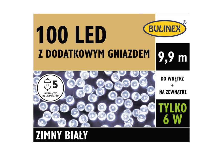 Zdjęcie: Lampki LED z dodatkowym gniazdem 9,9 m biały 100 lampek BULINEX