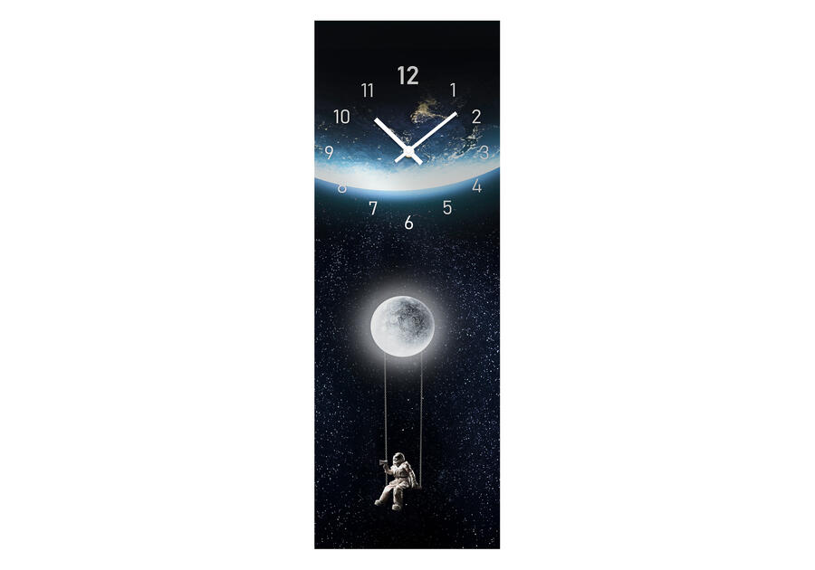 Zdjęcie: Zegar Glassclock metalic 20x60 cm astronaut STYLER