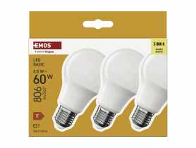 Żarówka LED Basic  8,8 W ciepła biel - 3 szt. EMOS