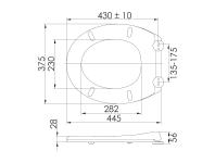 Zdjęcie: Deska sedesowa wolnoopadająca wypinana czarny mat STINNEA