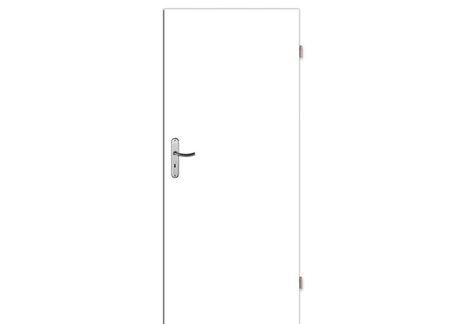Zdjęcie: Drzwi wewnętrzne 90 cm prawe pełne gładkie białe lakierowane Classik VOSTER