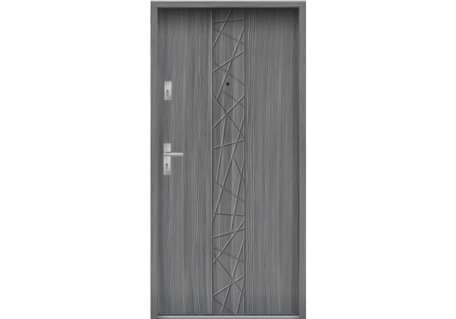 Zdjęcie: Drzwi wejściowe do mieszkań Bastion N-53 Mokka 80 cm prawe ODO KR CENTER