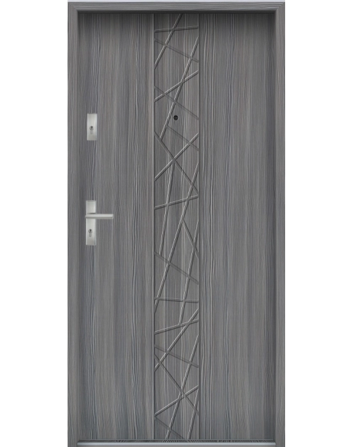 Zdjęcie: Drzwi wejściowe do mieszkań Bastion N-53 Mokka 80 cm prawe ODO KR CENTER