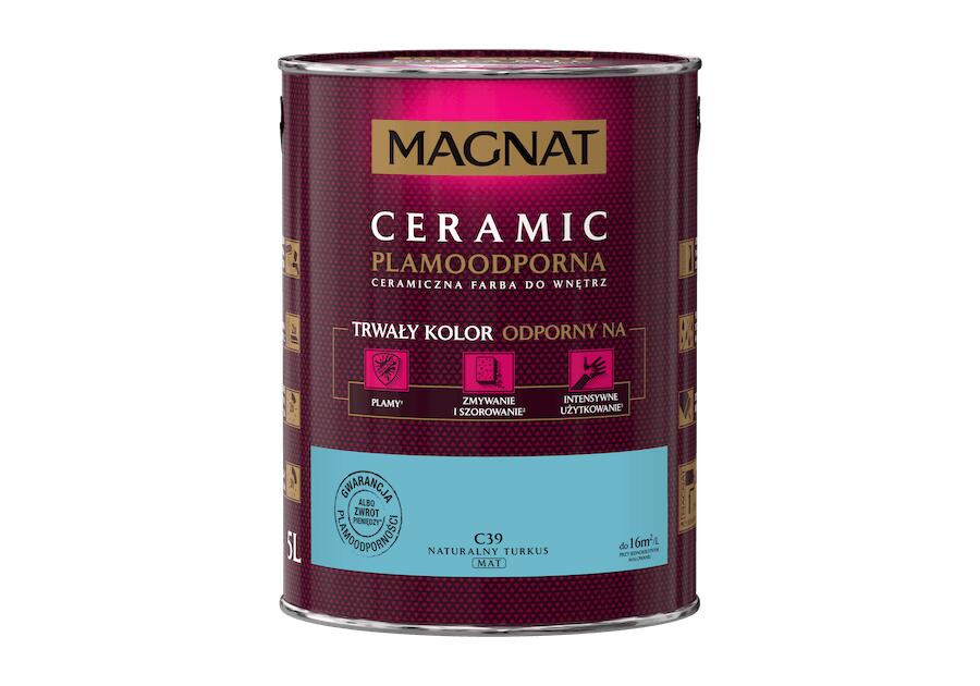 Zdjęcie: Farba ceramiczna 5 L naturalny turkus MAGNAT CERAMIC