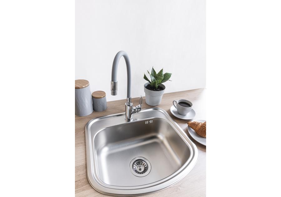 Zdjęcie: Bateria zlewozmywakowa Elza stojąca z elastyczną 2-funkcyjną wylewką szara KUCHINOX