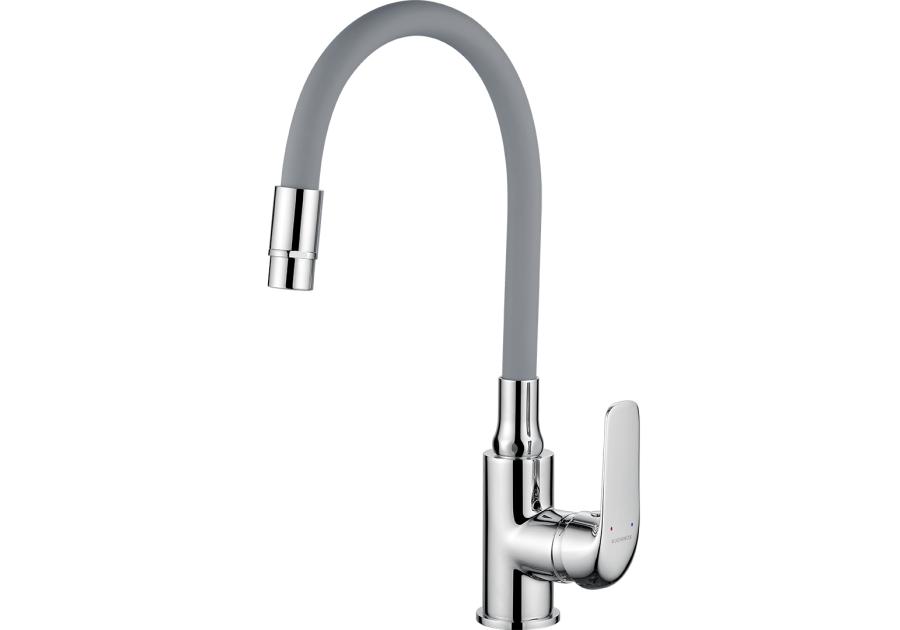 Zdjęcie: Bateria zlewozmywakowa Elza stojąca z elastyczną 2-funkcyjną wylewką szara KUCHINOX