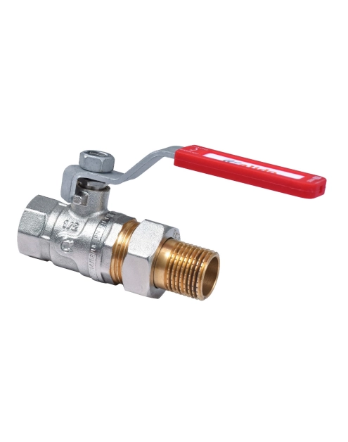 Zdjęcie: Zawór kulowy w/z 1" z półśrubunkiem i rączką CALIDO