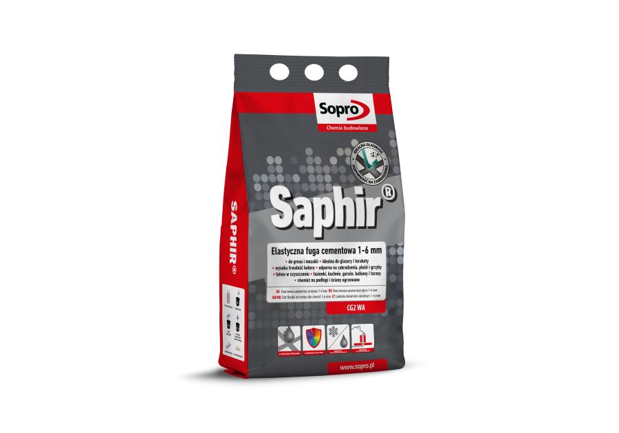 Zdjęcie: Fuga cementowa elastyczna Saphir 1-6 mm Umbra 58 SOPRO