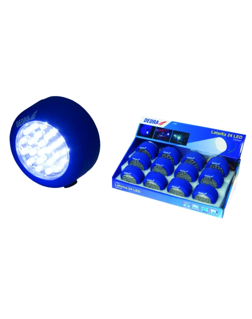 Zdjęcie: Latarka 24 Led okrągła z bateriami DEDRA