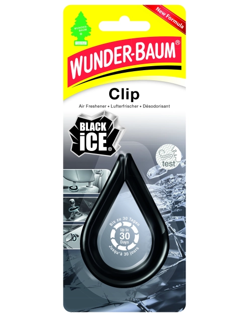 Zdjęcie: Zapach samochodowy Clip black ice WUNDERBAUM