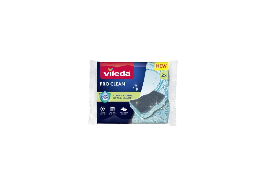 Zdjęcie: Zmywak z enzymami Pro Clean Viscose 2 szt. VILEDA