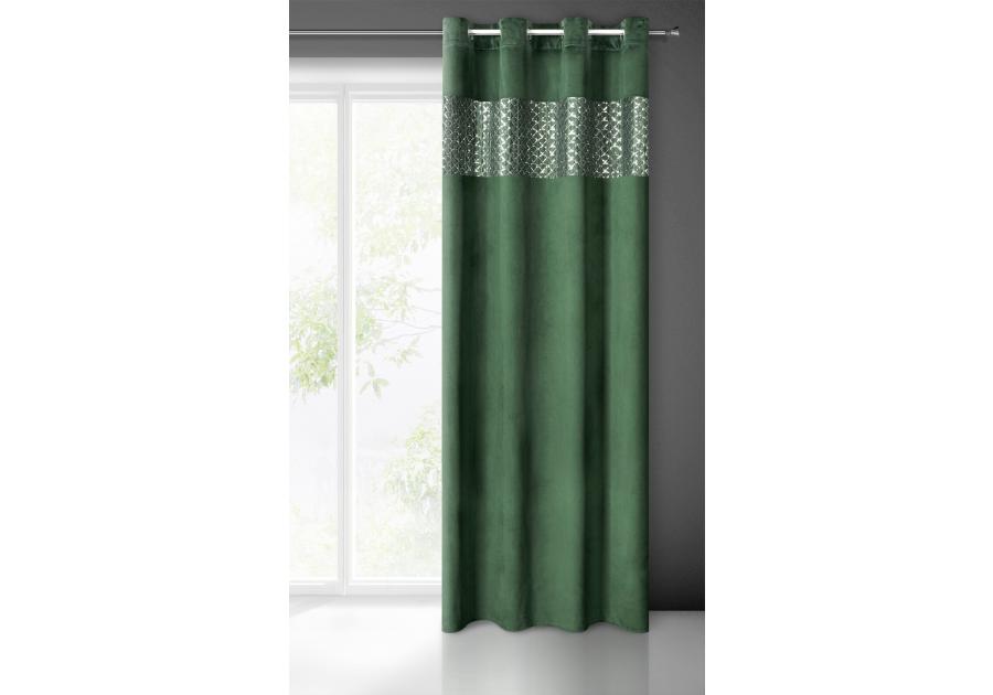 Zdjęcie: Zasłona gotowa Margot 140 x 250 cm ciemnozielony EUROFIRANY