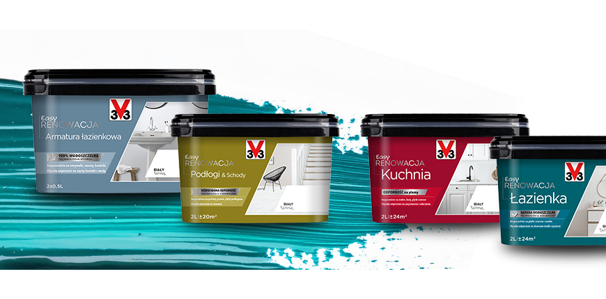 Easy Renowacja z V33 – poznaj gamę produktów, które odmienią Twoje wnętrza bez rewolucji