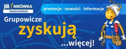 "Grupa na Facebooku dla łowców okazji - promocje, wyprzedaże i nowości w Mrówce Starachowice” 