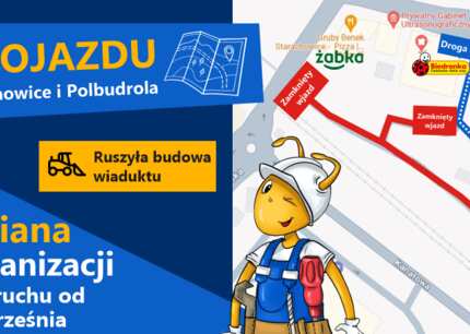 Zmiana trasy dojazdu do Mrówki Starachowice i Polbudrola w związku z budową wiaduktu 